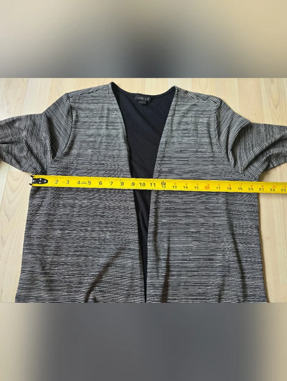J.Jill Wearever Open Front Striped Long Sleeve Size Large